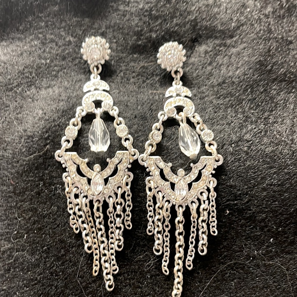 Rhinestone chandelier earrings